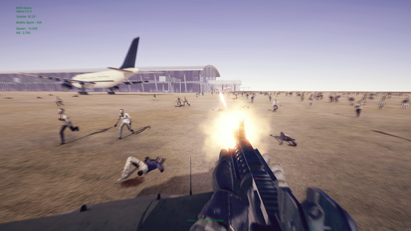 Minigun VS Swarms of the Zombie Apocalypse Simulatorfor windows and Linux 1