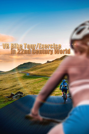VR Bike Tour/Exercise in 22nd Century World
