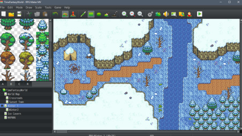 скриншот RPG Maker MZ - Time Fantasy: Winter Tiles 1