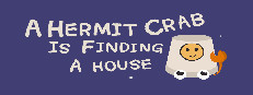 A hermit crab is finding a house
