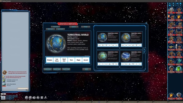 скриншот Fantasy Grounds - Starfinder RPG - Deck of Many Worlds 0