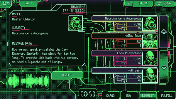 Space Warlord Organ Trading Simulator game for Linux 1