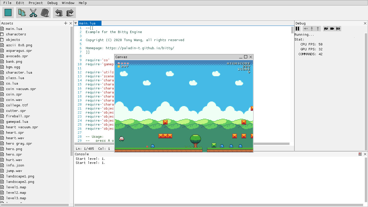 Bitty Engine Demo #0