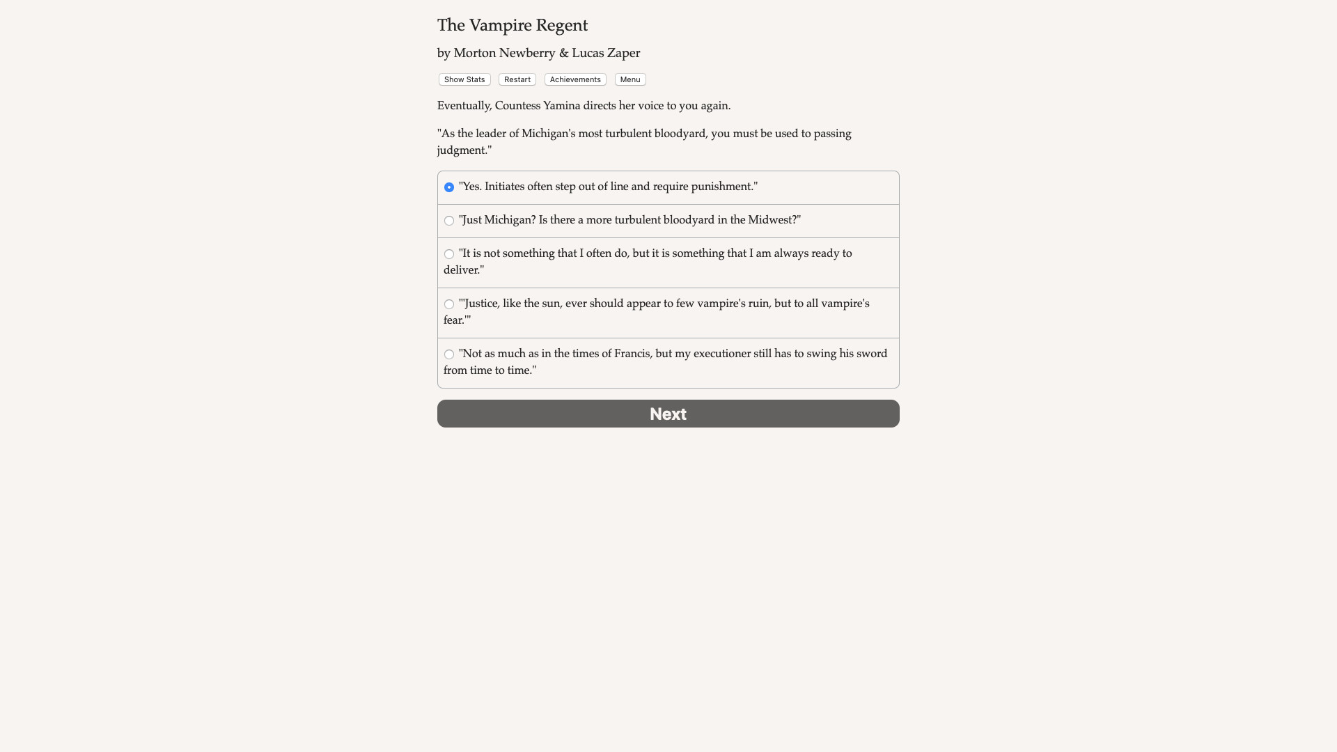 The Vampire Regent Demo #0