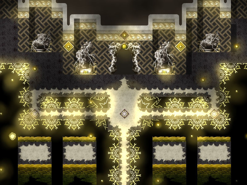 RPG Maker MV - KR Elemental Dungeon Tileset - Dark Light Lightning Metal #7