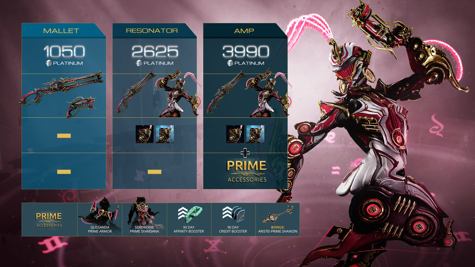 Warframe Octavia Prime Access Accessories Pack On Steam