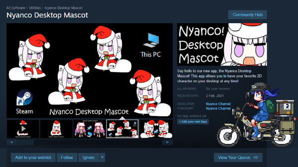 скриншот Nyanco Desktop Mascot 5