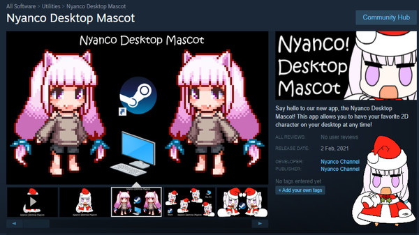 скриншот Nyanco Desktop Mascot 4