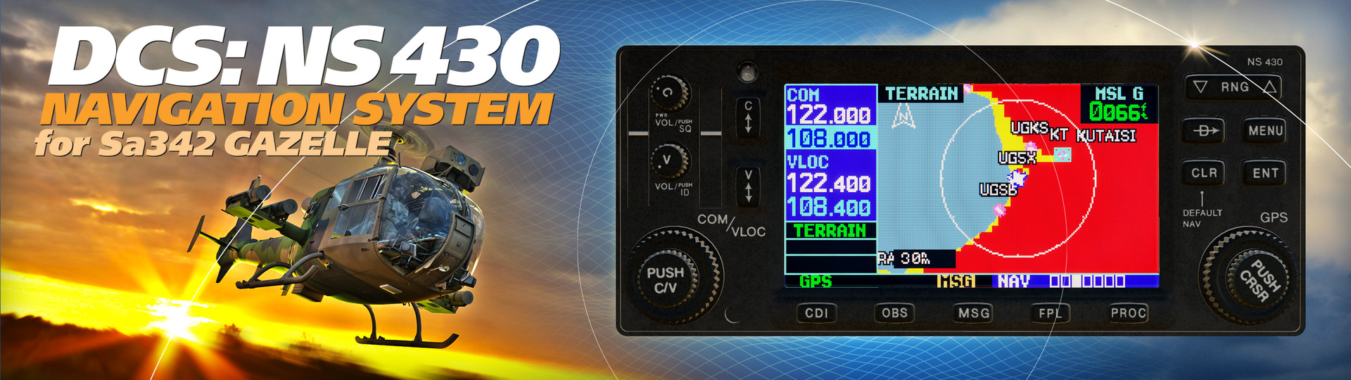 DCS: NS 430 Navigation System for SA342 Gazelle Featured Screenshot #1
