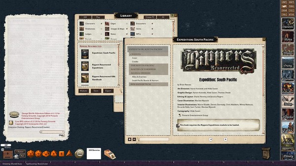скриншот Fantasy Grounds - Rippers Resurrected Expedition: South Pacific 0