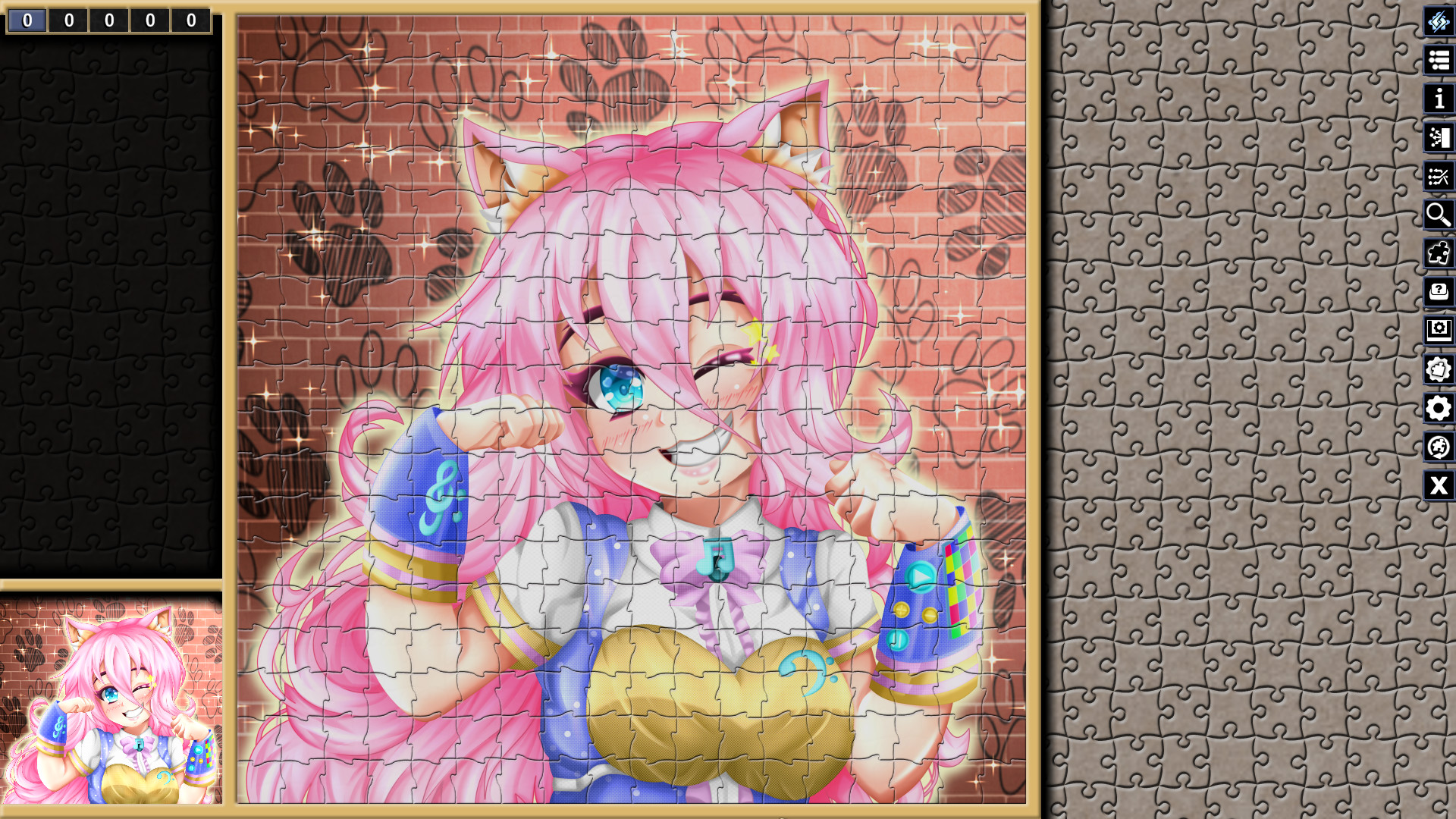 Pixel Puzzles Illustrations & Anime - Jigsaw Pack: Neko #3
