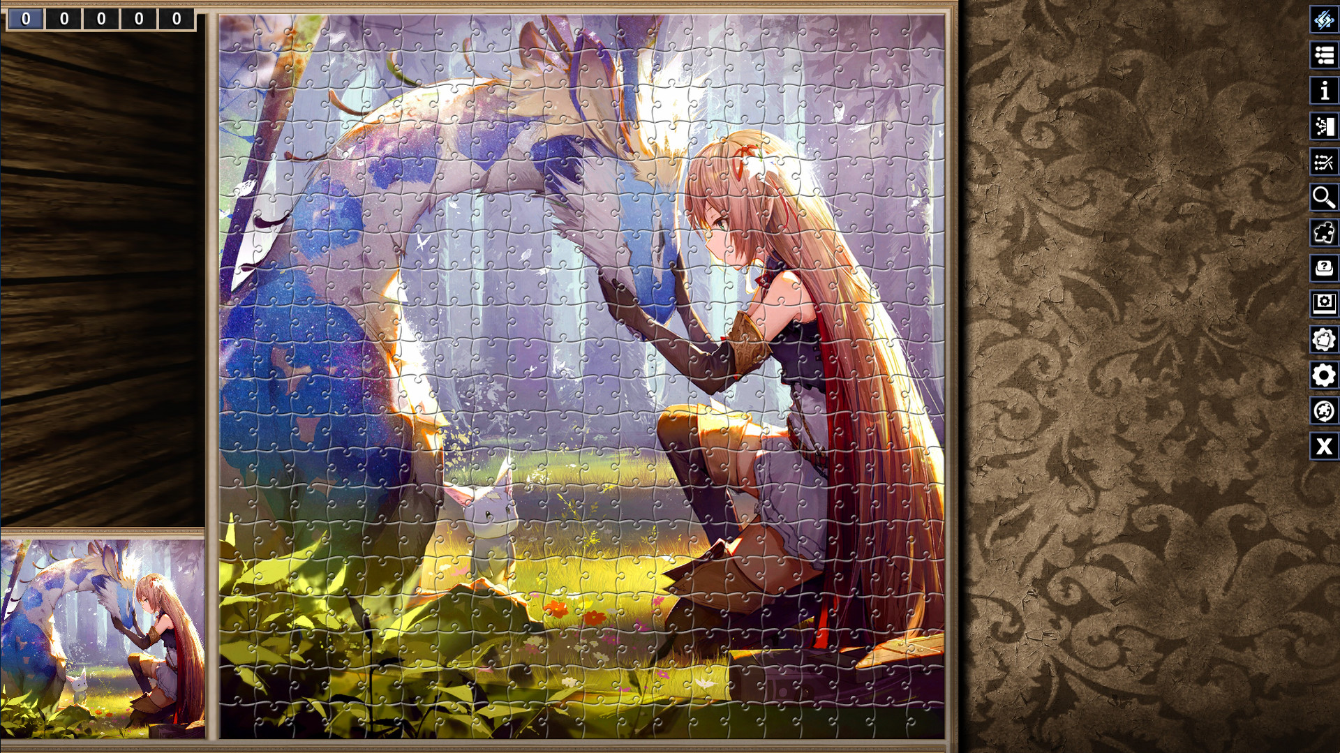 Pixel Puzzles Illustrations & Anime - Jigsaw Pack: Legendary Beasts Featured Screenshot #1