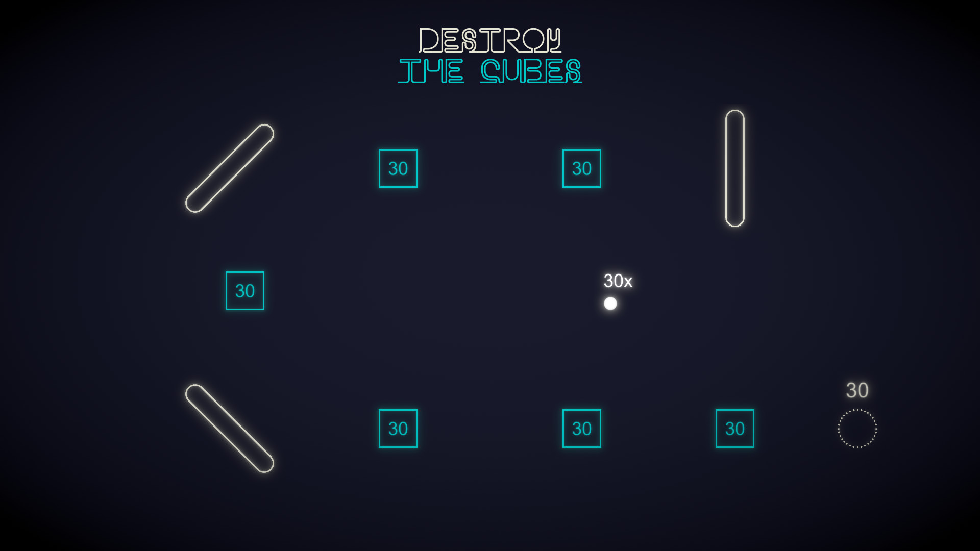 Destroy The Cubes - Minimalist Puzzle screenshot 1