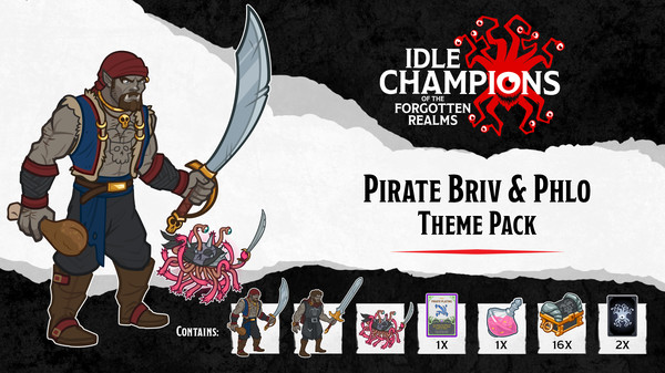скриншот Idle Champions - Pirate Briv & Phlo Theme Pack 0