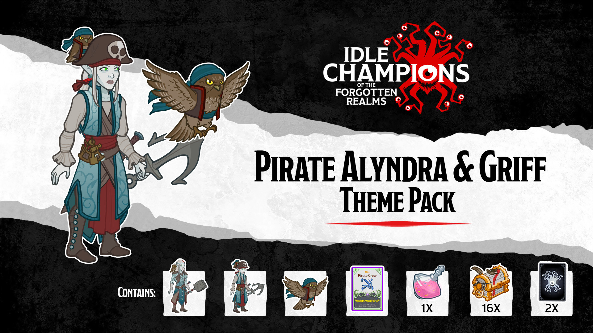 Idle Champions - Pirate Alyndra & Griff Theme Pack Featured Screenshot #1