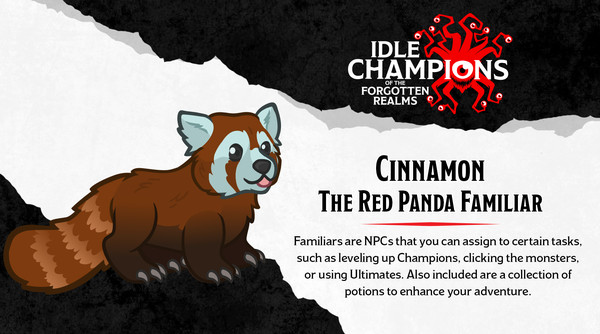 скриншот Idle Champions - Cinnamon the Red Panda Familiar Pack 1