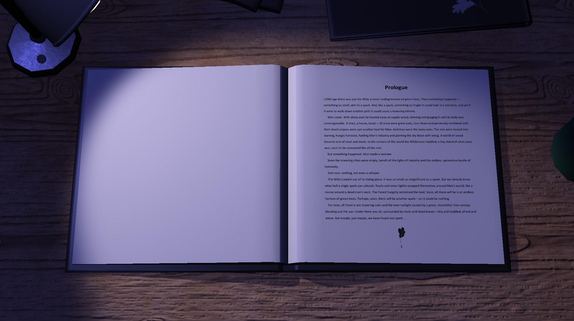 Oakrot - it's literally a book on Steam