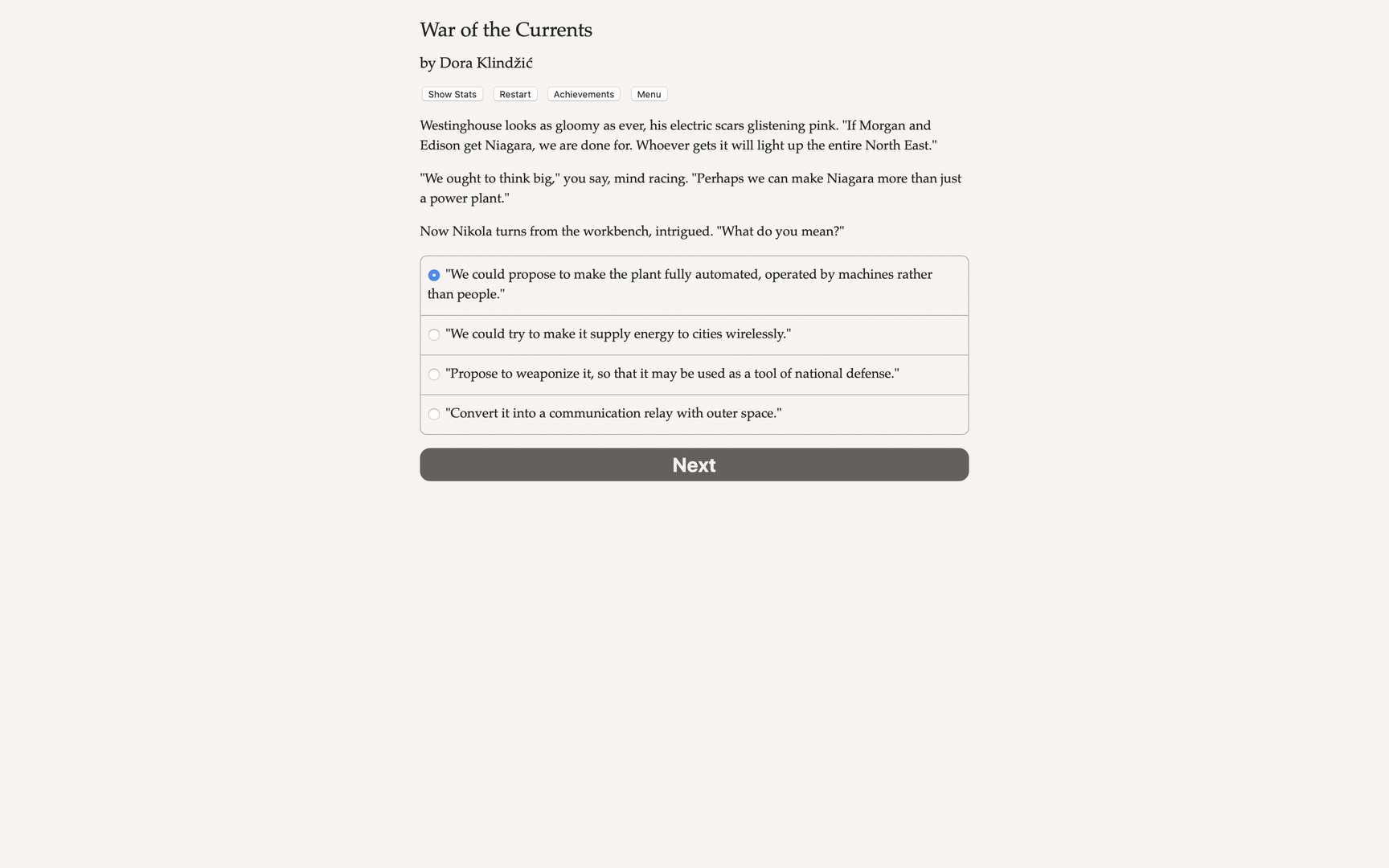 Nikola Tesla: War of the Currents Demo #3
