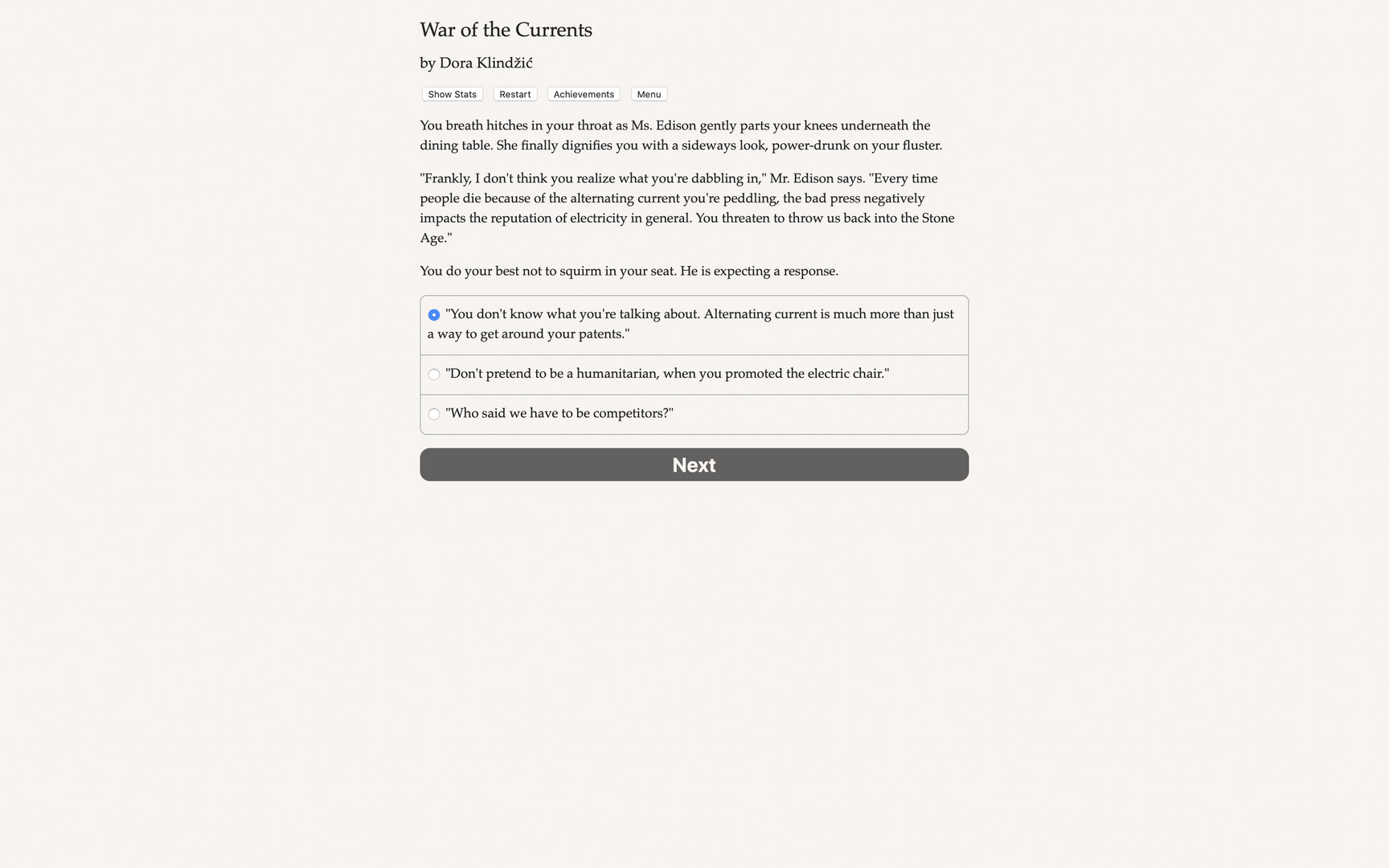 Nikola Tesla: War of the Currents Demo #6