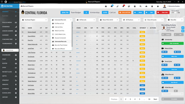 Скриншот из Draft Day Sports: College Basketball 2021