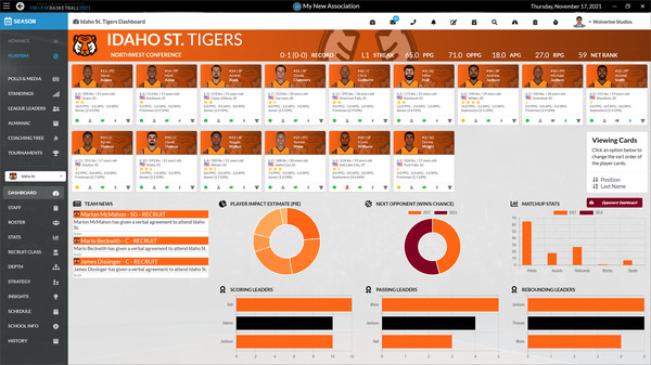 Скриншот из Draft Day Sports: College Basketball 2021