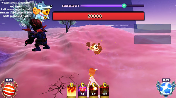 Pretty girl conquers beefy man game for Linux 1