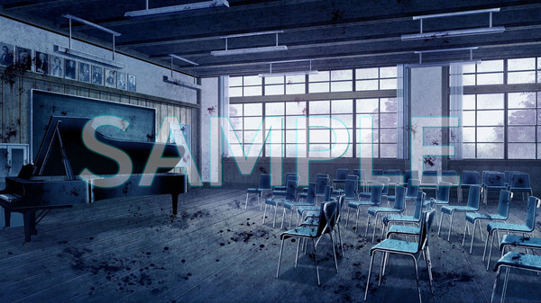скриншот RPG Maker MV - Minikle's Background CG Material Collection Abandoned School  Horror part01 A 3
