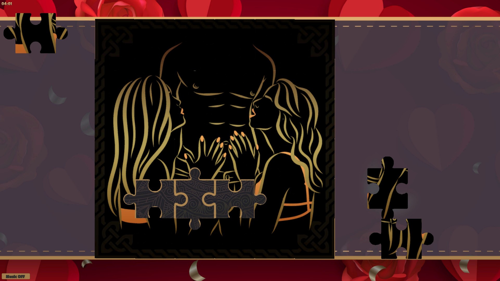 LineArt Jigsaw Puzzle - Erotica Valentines #2