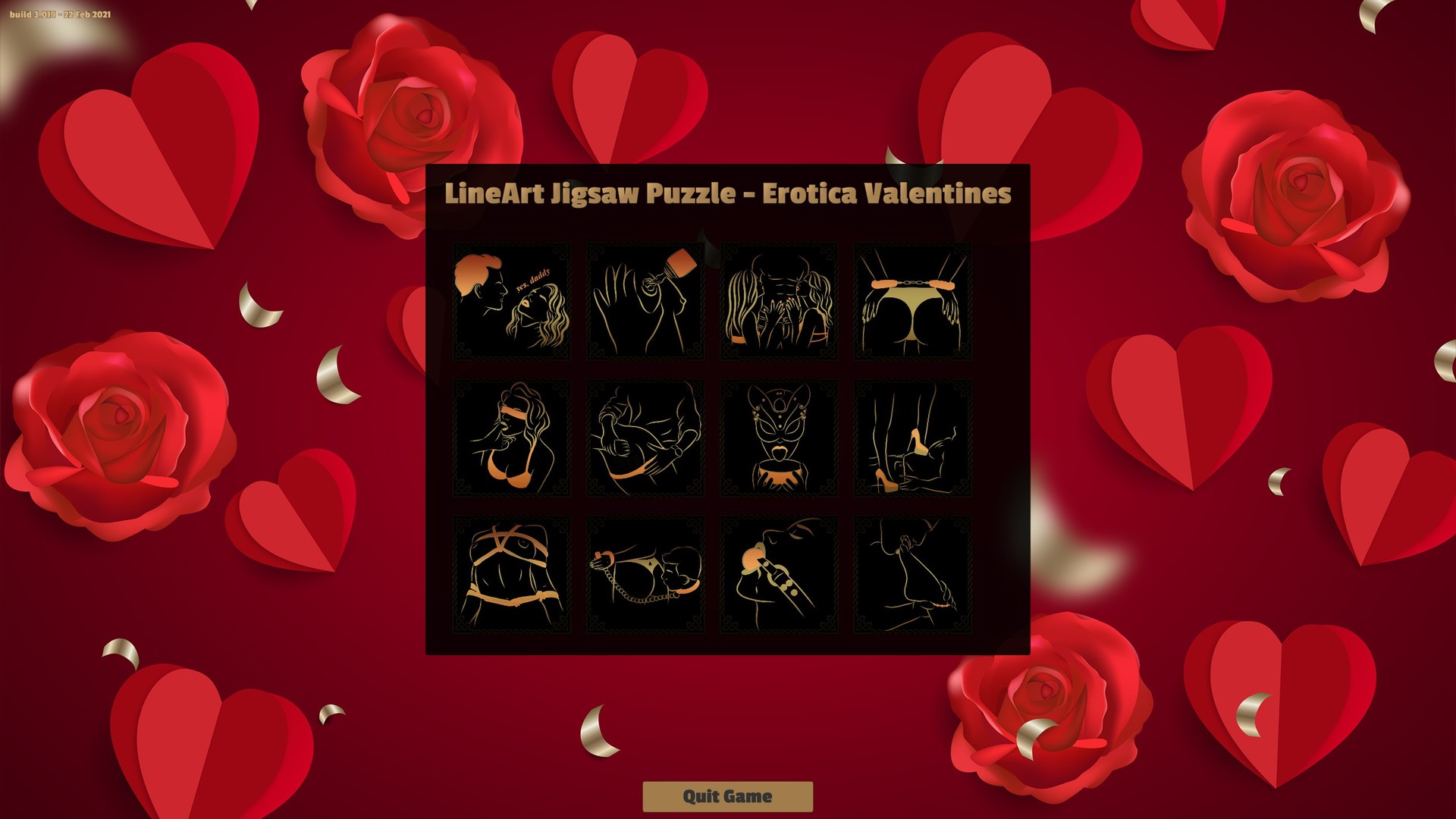 LineArt Jigsaw Puzzle - Erotica Valentines #0