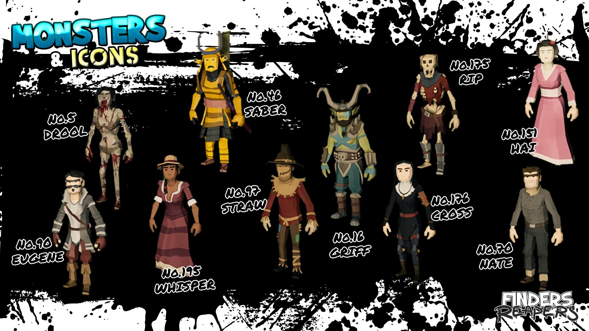 Finders Reapers - Monsters & Icons Character Pack #3