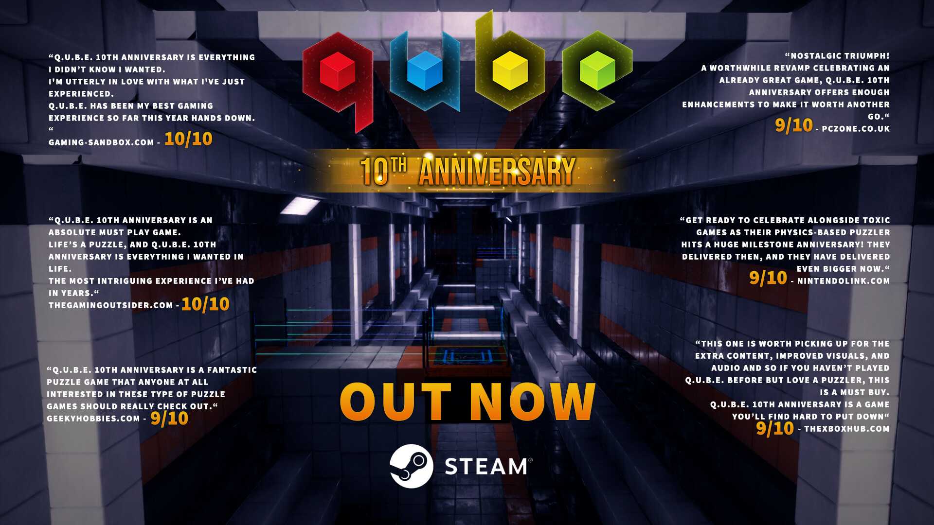 Q.U.B.E. 10th Anniversary On Steam