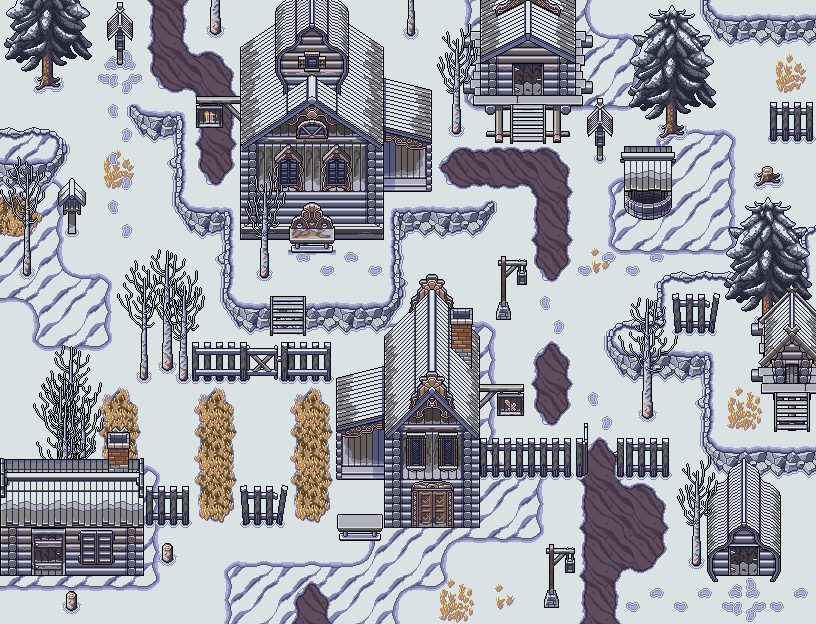 RPG Maker MV - Legends of Russia - Winter Village Tiles Featured Screenshot #1