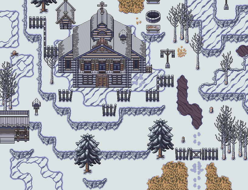 RPG Maker MZ - Legends of Russia - Winter Village Tiles screenshot screenshot 1