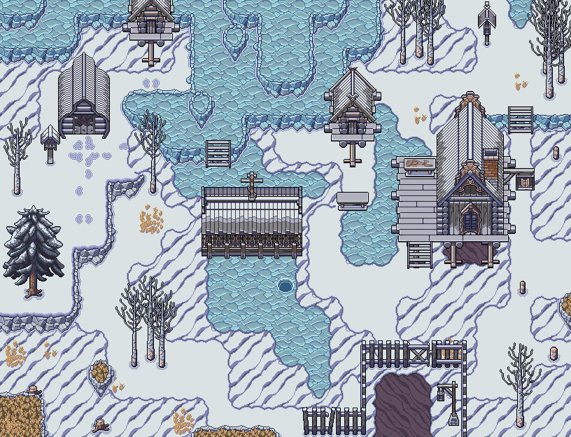 RPG Maker MZ - Legends of Russia - Winter Village Tiles screenshot screenshot 2