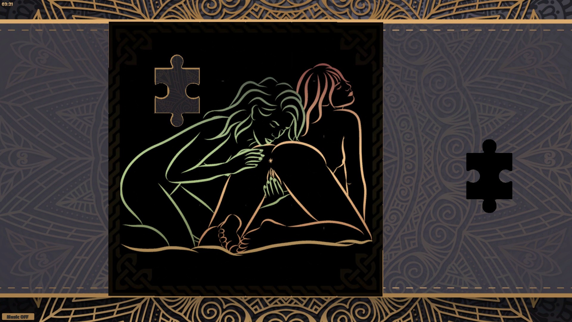LineArt Jigsaw Puzzle - Erotica 4