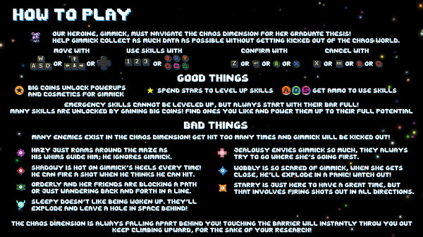 Gimmick in the Chaos Dimension game for Linux 1