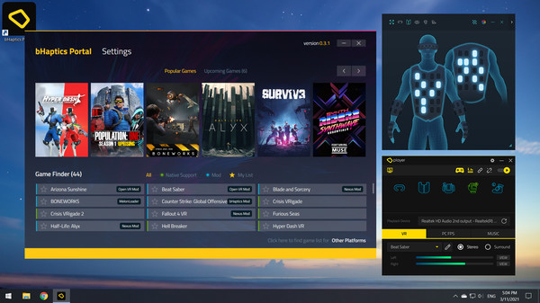 bHapticsPlayerfor windows and Linux 1