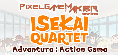 Pixel Game Maker Series  ISEKAI QUARTET Adventure Action Game Cover Image