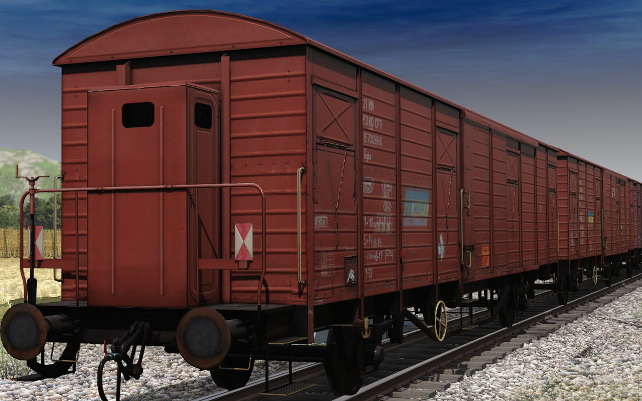 Trainz 2019 DLC - CFR Marfa Gbs/Gbgs freight car pack #12