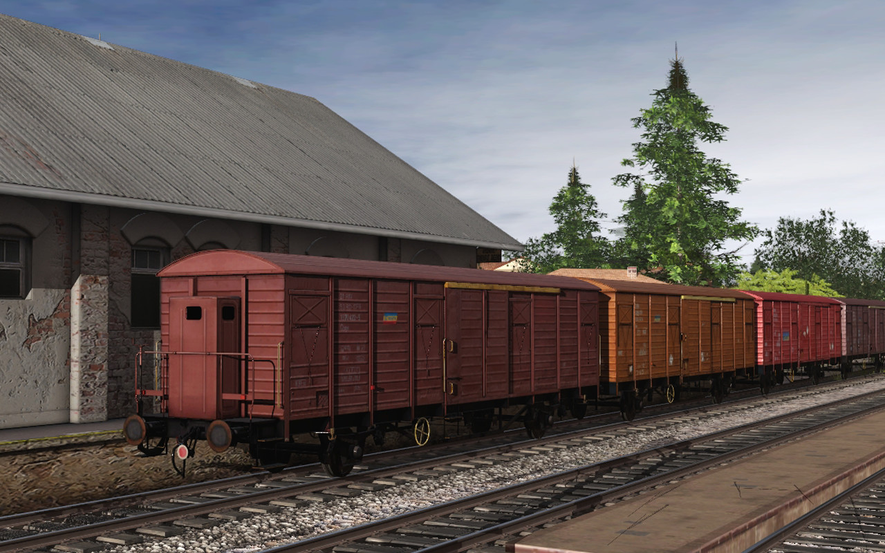Trainz 2019 DLC - CFR Marfa Gbs/Gbgs freight car pack #6