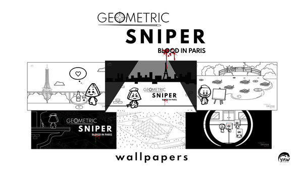 скриншот Geometric Sniper - Blood in Paris - Wallpapers 0