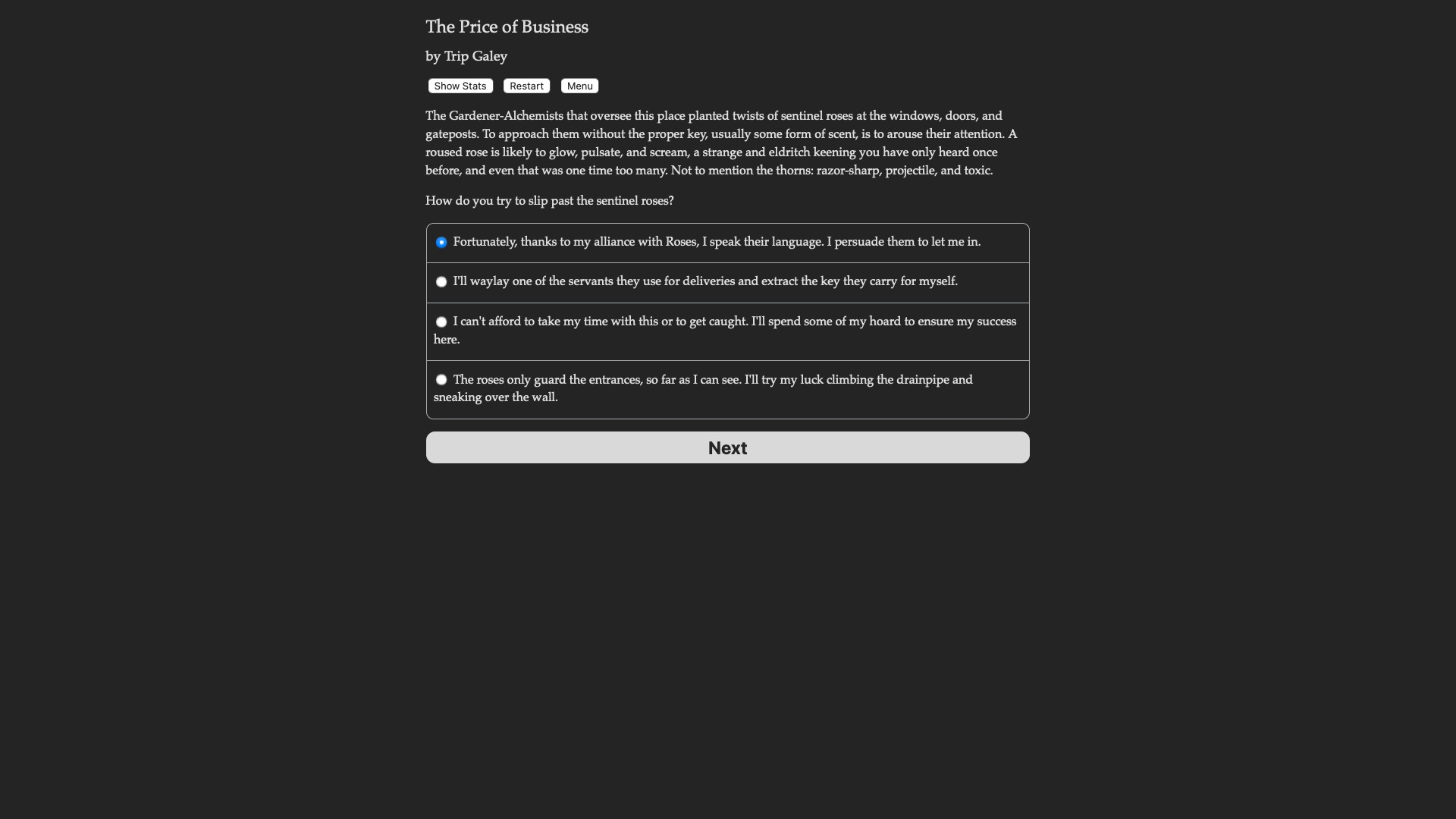Faerie's Bargain: The Price of Business Demo #0