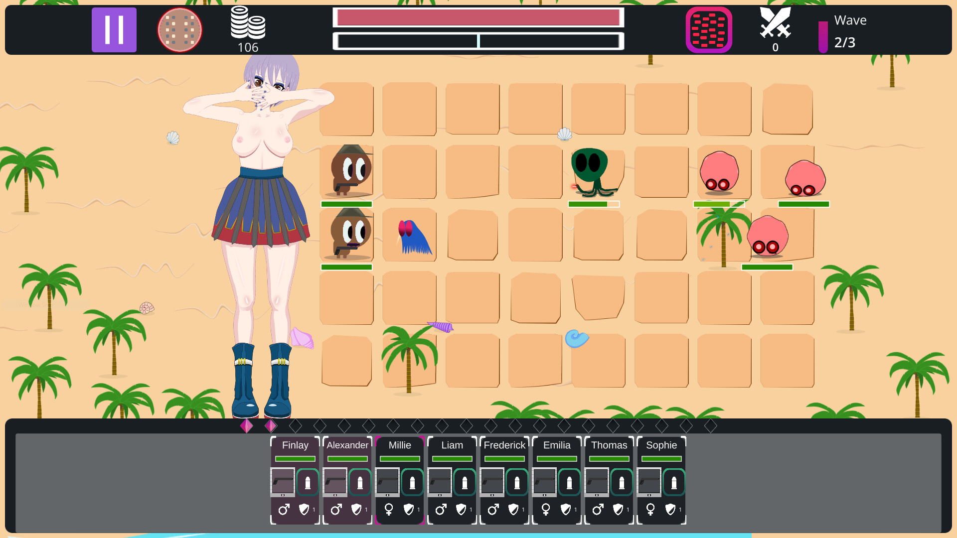 Throb of Lovegirl: A Ero Waifu TD screenshot 1