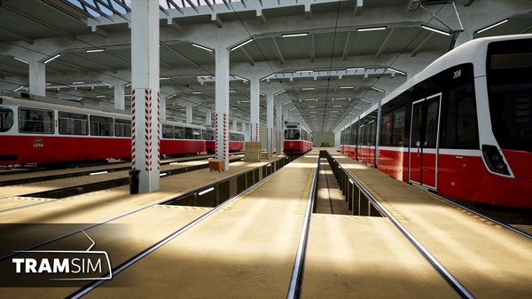 скриншот TramSim DLC Betriebsbahnhof Wien 4
