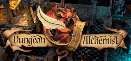 Steam header art for Dungeon Alchemist