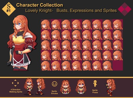скриншот RPG Maker MZ - Lovely Knights Character Assets 0