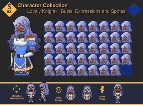 скриншот RPG Maker MZ - Lovely Knights Character Assets 1