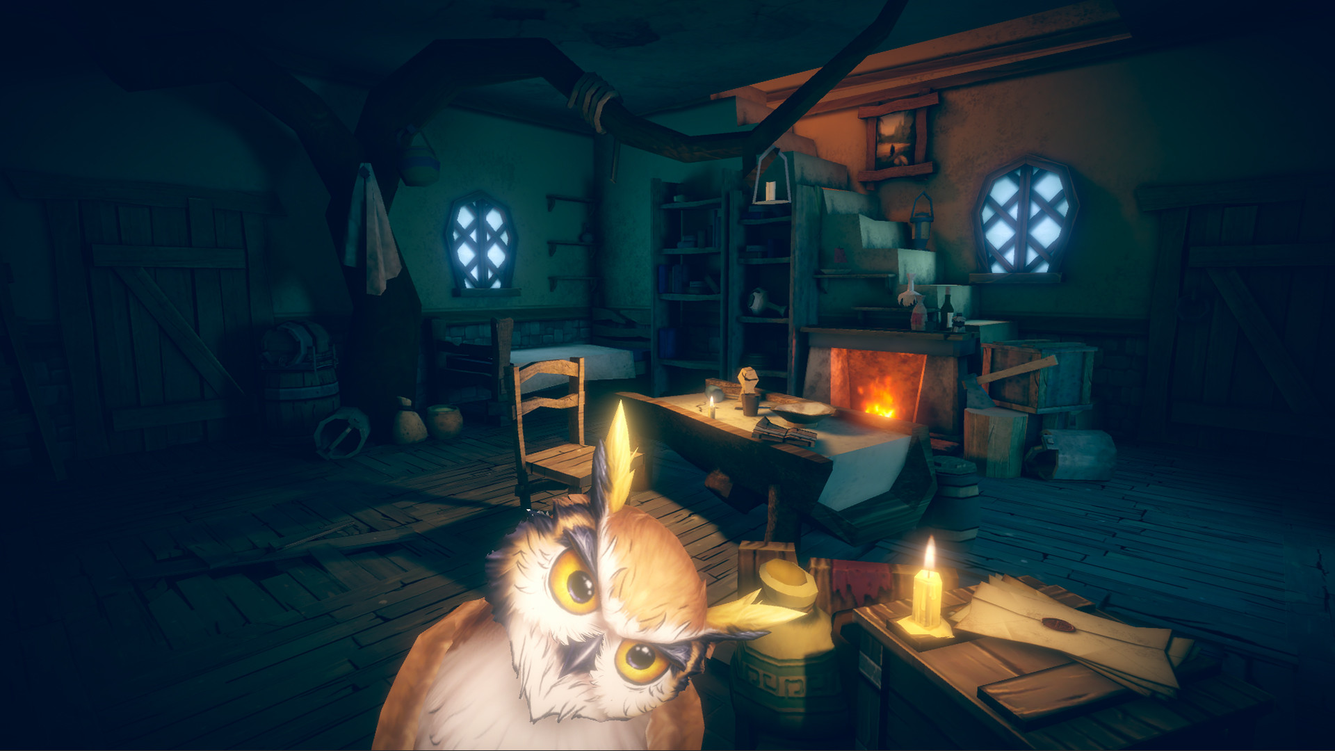 猫头鹰和灯塔 的图片