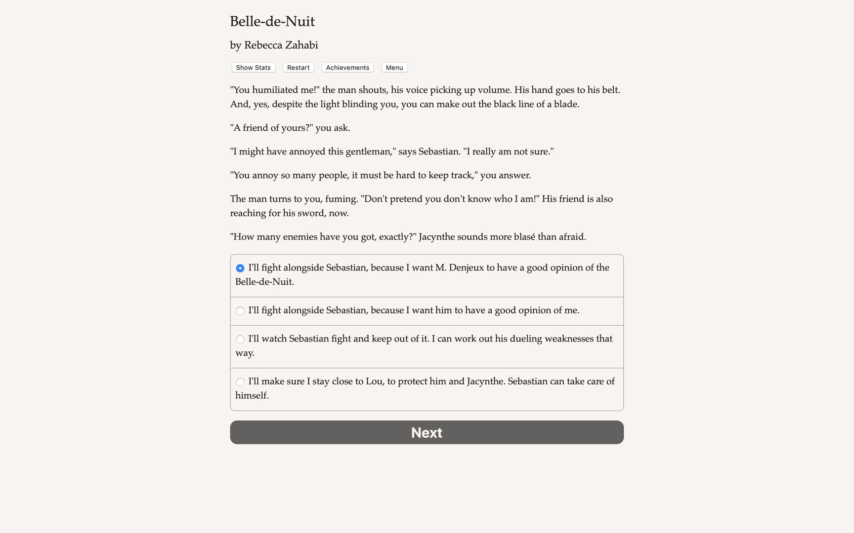 Belle-de-Nuit Demo #0