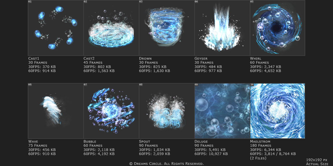 RPG Maker MZ - Animations Select - Water #0